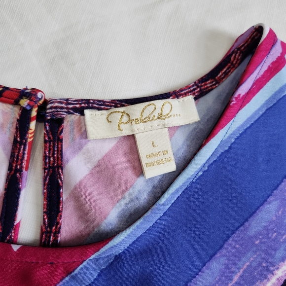 Prelude Size Large Multicolor Sleeveless Geometric Dress - Picture 6 of 7